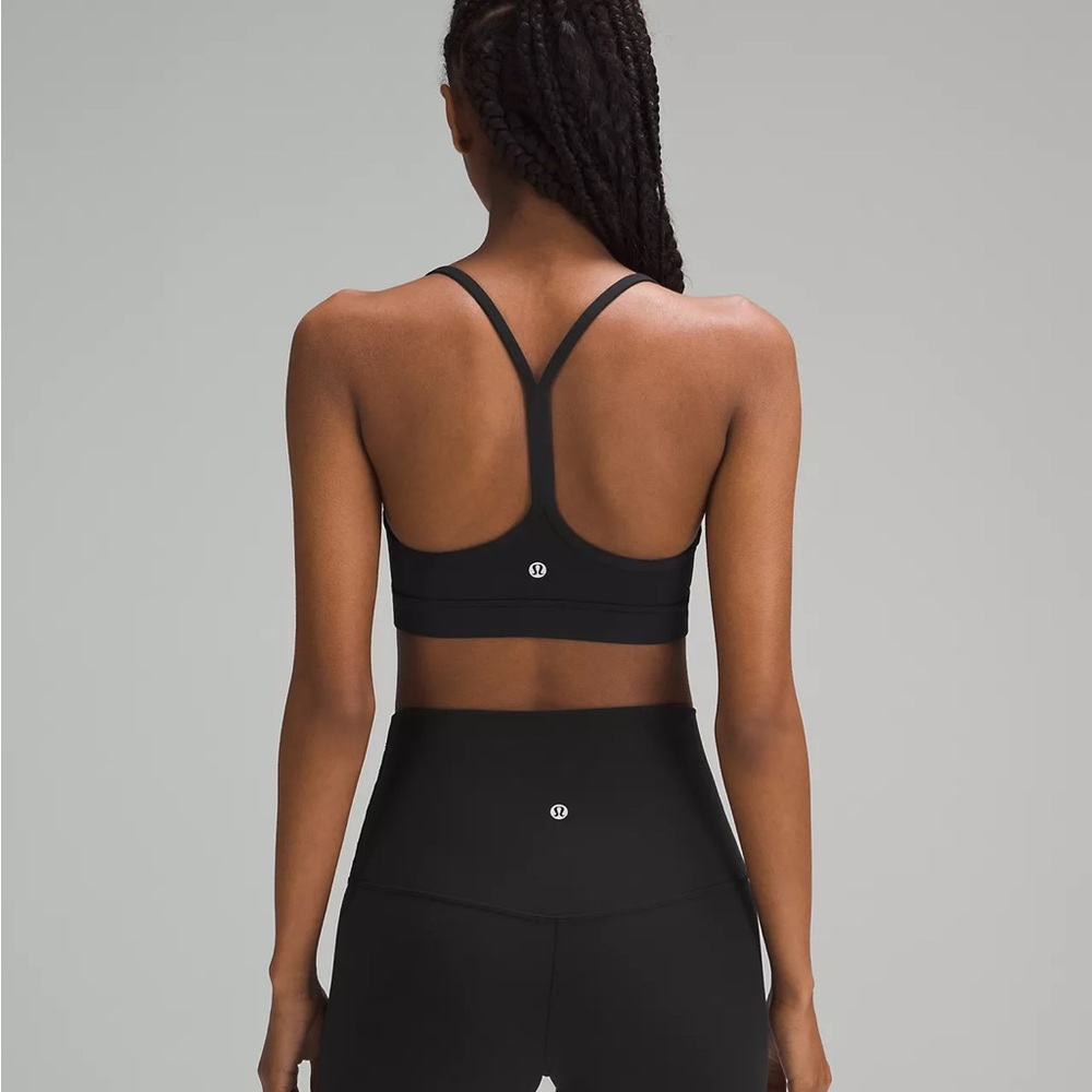 Lululemon Flow Y Black Bra Nulu Light Support Sz 4 (XXS) - Picture 2 of 7